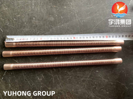 Ребристая труба сплава медного никеля ASTM B111 C70600-O61 низкая для теплообменных аппаратов
