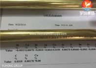 Теплообменная трубка ASTM B111 UNS C44300, UNS C68700 Медная сплавная цепная трубка
