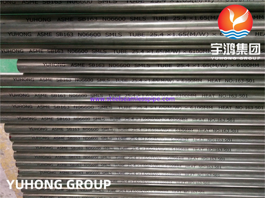ASME SB163 Inconel 600 / UNS N06600 Никелевая сплав Бесшовная теплообменная трубка