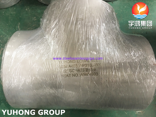 SS316L Butt Weld Fitting, A403 WP316L Equal Tee (без швов / сварные), стандарт B16.9