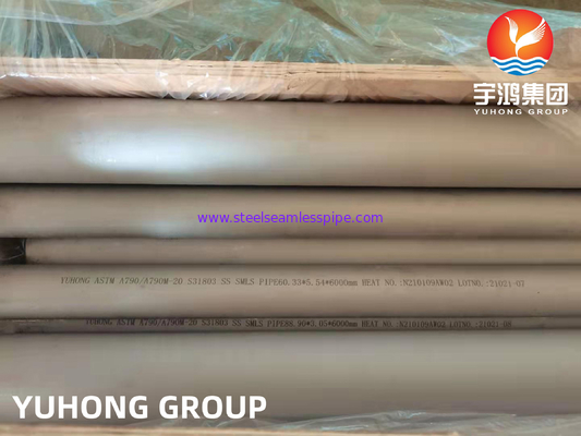 ASTM A790 UNS S32750 (2507, 1,4410), супер двухшпиндельные трубы нержавеющей стали, PREN>40