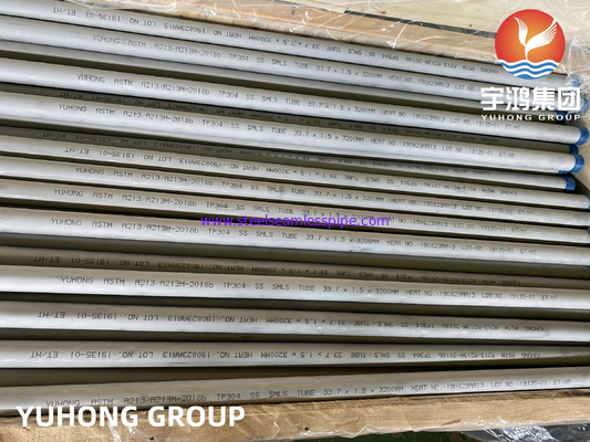 ASTM A213 TP304 1.4301 Бесшовная трубка аустенитная для высокой температуры