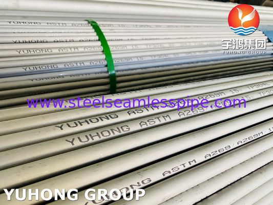 Бесшовная труба из нержавеющей стали ASTM A269 TP304L, травленая, отожженная, для теплообменника с испытанием PMI