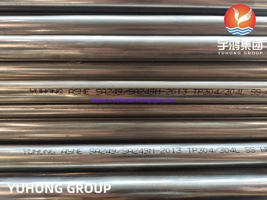 ASME SA249 TP304 304L SUS304 1.4301 Сварная трубка для котельных конденсаторов