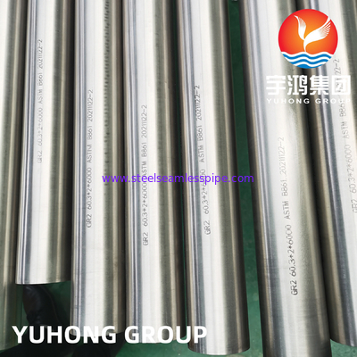 ASTM B861 GR2 (R50400, 3.7035) Титановая сплав прожектованные бесшовные трубы