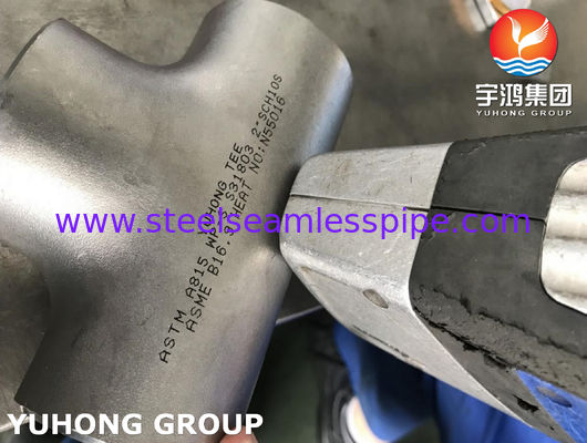 Газ масла теплообменного аппарата тройника ASTM A815 S31803 B16.9 штуцера трубы стали выплавленной дуплекс-процессом равный