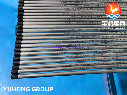 ASTM A213 TP316L Бесшовная светлая прожектованная трубка из нержавеющей стали