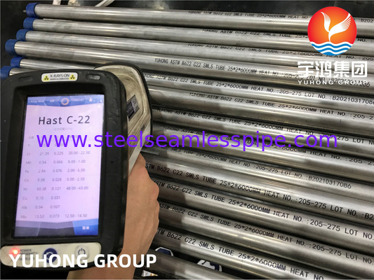 ASME SB622 N06022 Hastelloy C22 Никелевая сплав стальной бесшовной трубы