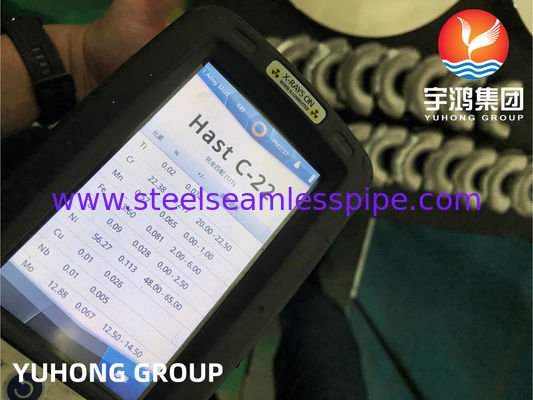 ASTM B366 N06022 Hastelloy C22 180 градусов локтевой сплав стальной фитинга B16.9