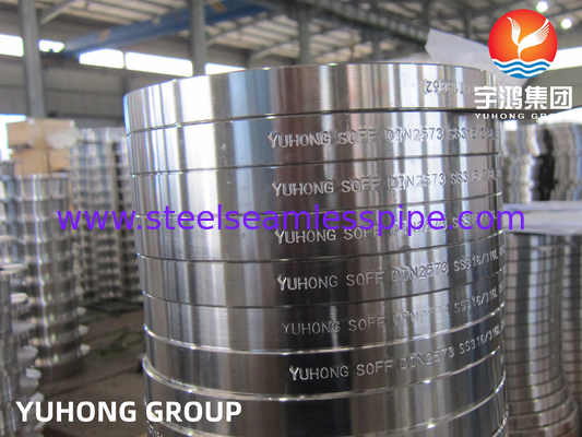 DIN2573, ASTM A182 F316 F316L, кованая нержавеющая сталь, скольжение на фланцах, плоская поверхность B16.5