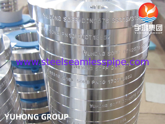 DIN2573, ASTM A182 F316 F316L, кованая нержавеющая сталь, скольжение на фланцах, плоская поверхность B16.5