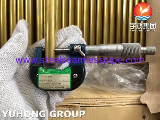 Медная сплав латунная труба ASTM B111 C44300 C68700 C70600 25.4mm*1.245mm*12995mm Конденсорный воздухоохладитель радиатор