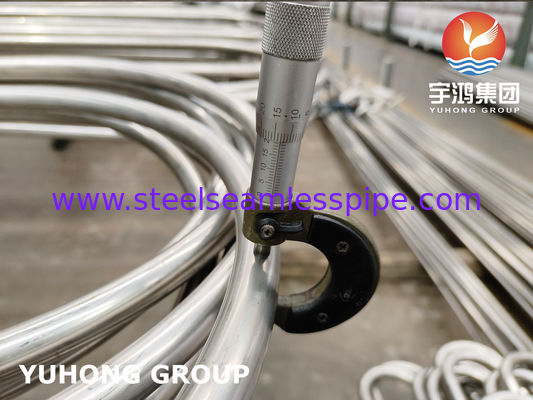 ASTM A213 TP304 Нержавеющая сталь Бесшовный U Bend Tube с яркой отжиженной отделкой и индивидуальным радиусом изгиба