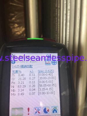 Трубка загиба АСТМ Б444 Гр.2 ИНКОНЭЛ 625 безшовная у на применение 100% УТ & ЭТ & ХТ теплообменного аппарата