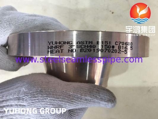 ASTM B151 C70600 1-1/4&quot; SCH40 #150 WN Медные никелевые фланцы ASME B16.5