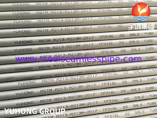 ASME SA213 TP316L 35x2x8000MM Бесшовная маринованная котловая трубка для теплообменников