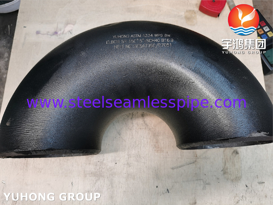 ASTM A234 WP9 CL1 90° ELBOW BW SR 5&quot; SCH40 Бесшовные трубные фитинги