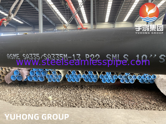 ASME SA335 P22 10&quot; SCH120 Бесшовные котловые трубы черная краска с застежкой