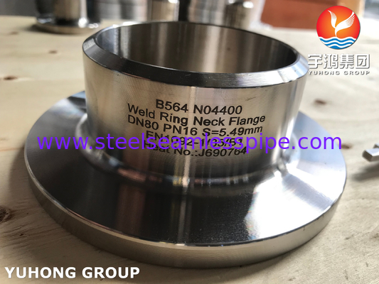 ASTM B564 UNS NO4000 Сварка шея кольцо лицевой фланцевой EN1092-1 PN16 Для горнодобывающей промышленности