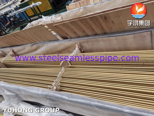 ASTM B111 UNS C68700 Алюминиевая латунная трубка без швов U Bend Heat Exchanger Tube