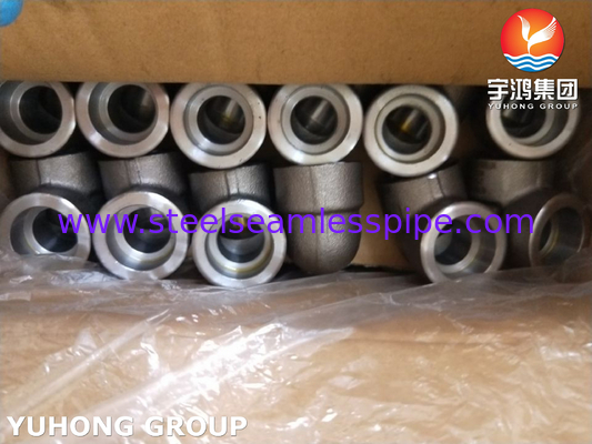 ASTM A105 Фитинги из углеродистой стали Стекловая сварка 90Deg LR Elbows 3000LBS ASME B16.11