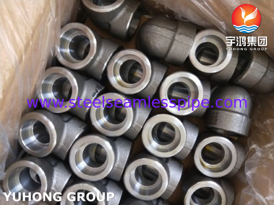 ASTM A105 Фитинги из углеродистой стали Стекловая сварка 90Deg LR Elbows 3000LBS ASME B16.11