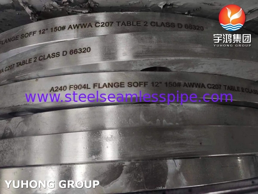 ASTM A240 F904L 1.4539 AWWA C207 SOFF Фланц для трубопроводной системы