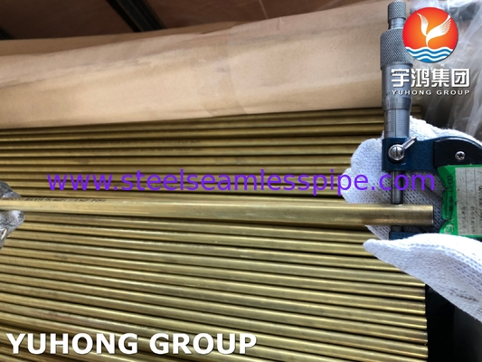 ASTM B111 C68700 / CuZn20Al2 Бесшовная алюминиевая латунная трубка для теплообменника