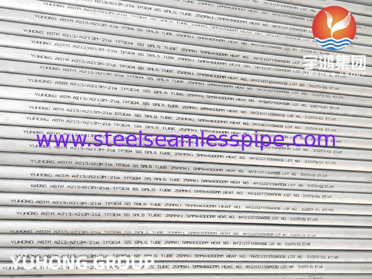 ASTM A213 TP304 Бесшовные теплообменники и трубы для печи из нержавеющей стали