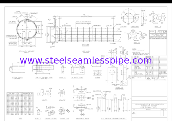 Нержавеющая сталь Бесшовный U Bend Tube SA213 TP316L Тюбный пакет для регенератора Reboiler нефтеперерабатывающей фабрики