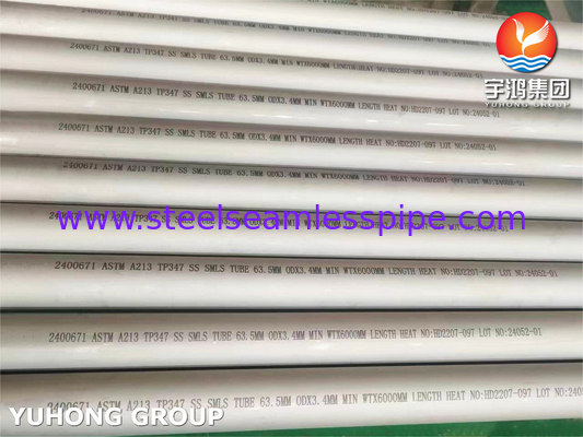 ASTM A213/ASME SA 213 TP347/TP347H Бесшовная трубка из нержавеющей стали в теплообменном котле