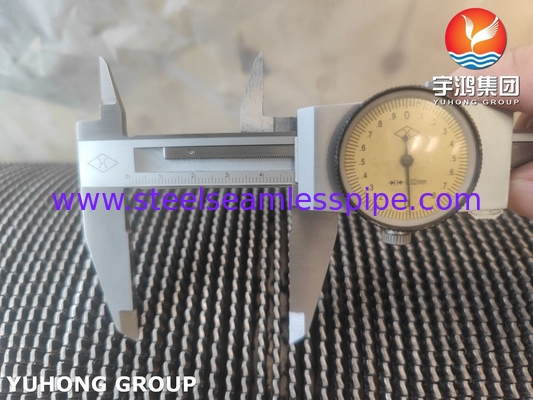 ASTM A312 TP347 Нержавеющая сталь с застегнутой спиральной спиралью HFW высокочастотная сварная трубка с перепонкой