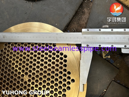 ASTM B171 C46400 Стационарные трубчатые листы, существенный компонент для теплообменников