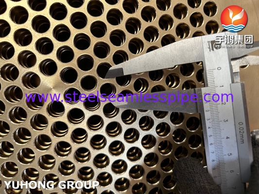 ASTM B171 C46400 Стационарные трубчатые листы, существенный компонент для теплообменников