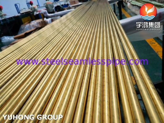 ASTM B111 ASME SB111 C68700 Алюминиевая латунная трубка для теплообменника