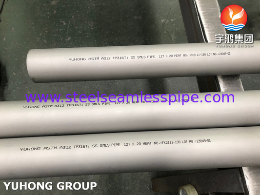 ASTM A312 316Ti толстостенная труба из нержавеющей стали Сильная коррозионная стойкость