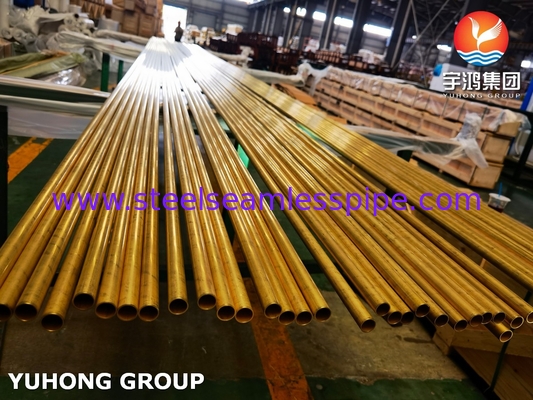 ASTM B111 UNS C68700 Алюминиевая латунистая трубка CuZn20Al2 для теплообменника