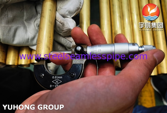 ASTM B111 UNS C68700 Алюминиевая латунистая трубка CuZn20Al2 для теплообменника