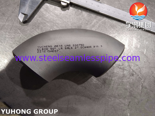 ASTM A815 UNS S32750 Супердуплексные фитинги из нержавеющей стали 90 градусов LR локоть