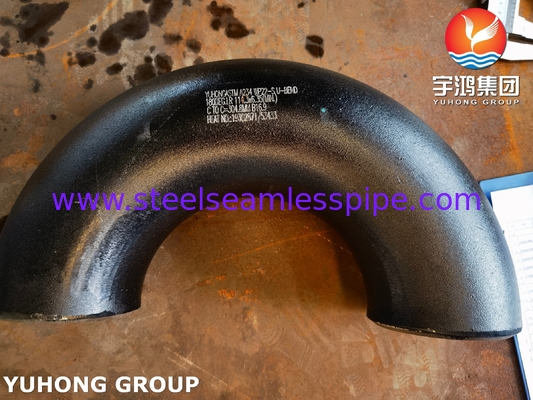 ASTM A234 WP22 CL1 / CL3 Сплавная сталь Приспособление для заднего бедра 180° Локоть Черная краска