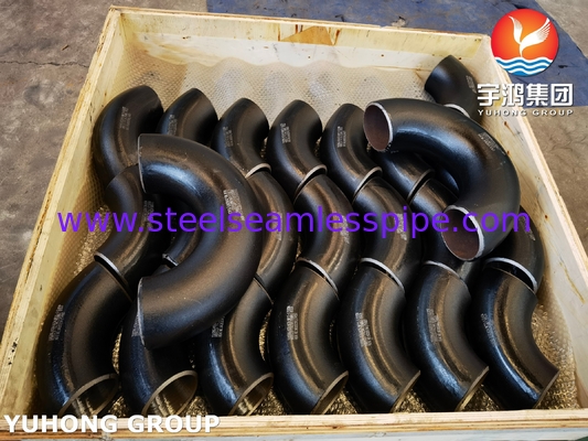 ASTM A234 WP22 CL1 / CL3 Сплавная сталь Приспособление для заднего бедра 180° Локоть Черная краска