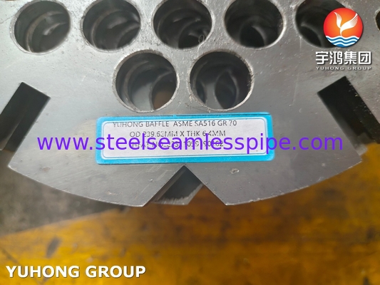 ASME SA516 Gr70N Устойчивый к HIC сегментальный баффл для теплообменника S&T (Thk 8-180mm)