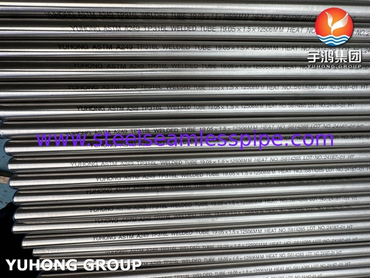 ASTM A249/ ASME SA249 TP316L Труба для теплообменников