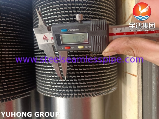 TP304H HFW Fin Tube Serrated Type ASTM A312 для тепловосстановительной паровой системы HRSG