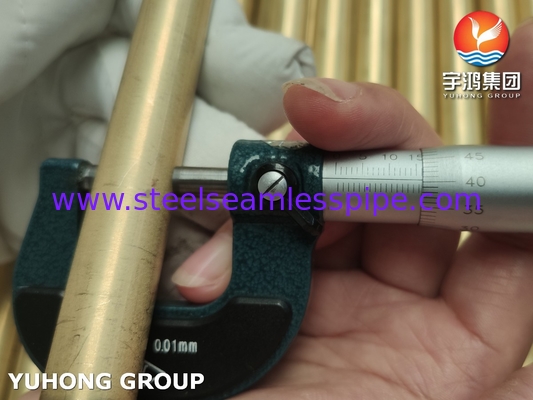 JIS H3300 C6872T / ASTM B111 C68700 Алюминиевая латунистая трубка теплообменник