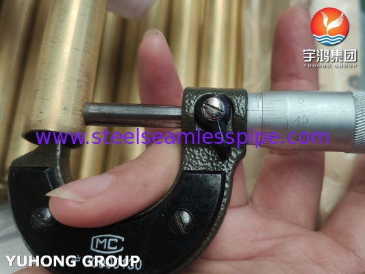 JIS H3300 C6872T / ASTM B111 C68700 Алюминиевая латунистая трубка теплообменник