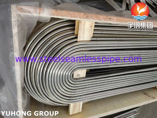 ASTM A213 TP304 304L Нержавеющая сталь гофрированная труба U Bend Heat Exchanger Tube