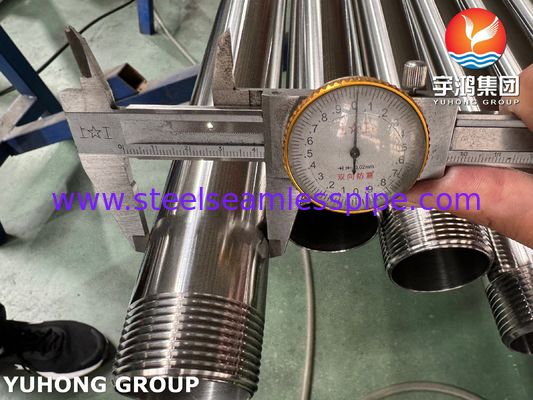 ASTM A270 TP304 Санитарная трубка из нержавеющей стали с внешним концом нитки