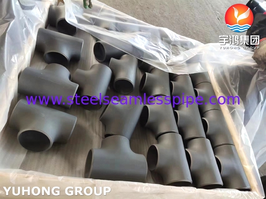 ASTM A234 WP11 Equal Tee, Carbon Steel Butt-Weld Fitting, черная краска, ржавчина-устойчивая поверхность