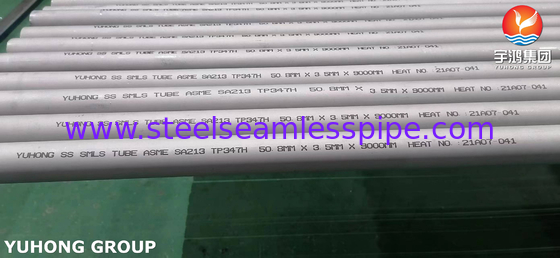 ASME SA213 TP347H Бесшовная трубка из нержавеющей стали для сверхнагревателей и воздухонагревателей